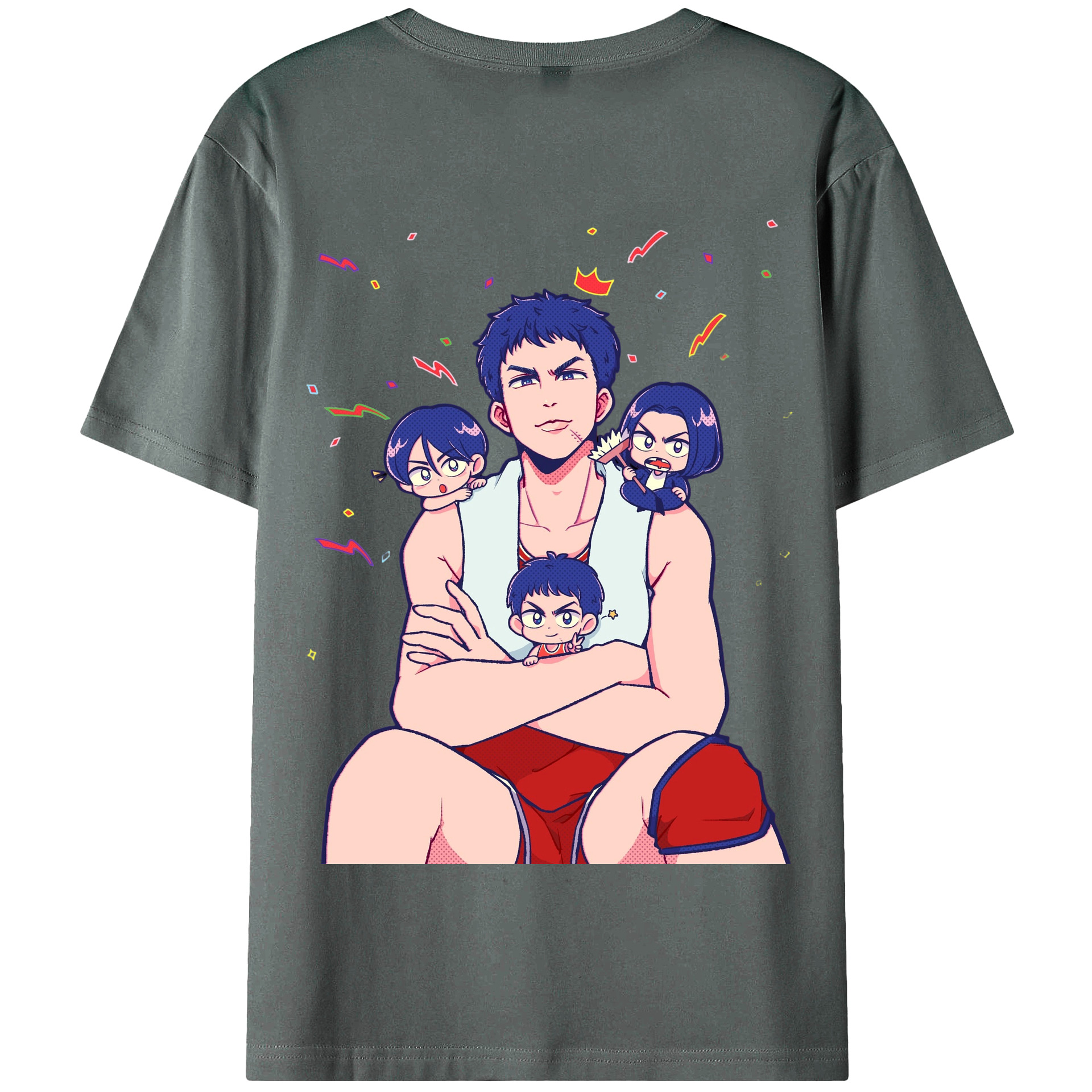 SLAM DUNK／スラムダンク 綿100％半袖Tシャツ（背面プリント）